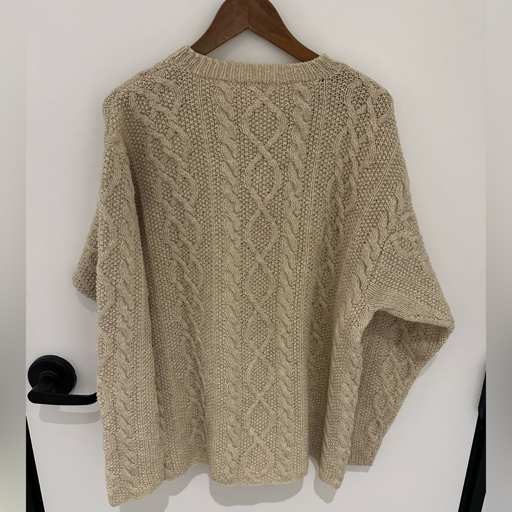 Vintage J. Crew Wool Cable Knit Fisherman’s Sweater - Picture 2 of 9